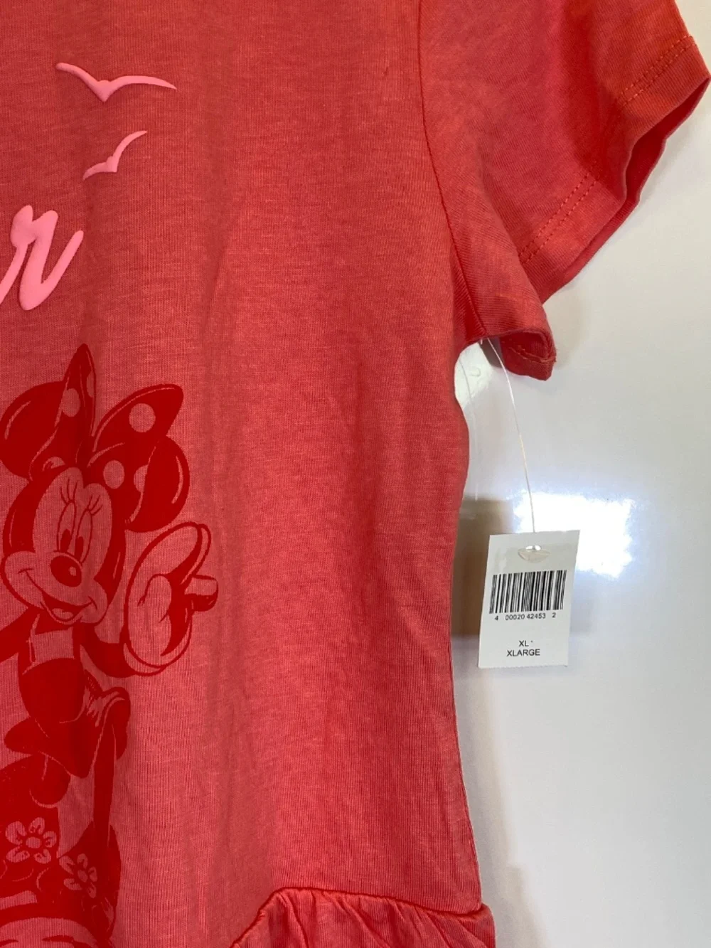 Minnie Mouse Dress YOUTH Sz XL NWT Coral Disney Parks Surfer Girl